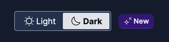 An screenshot of the dark theme toggle on the Paste website, with dark theme selected