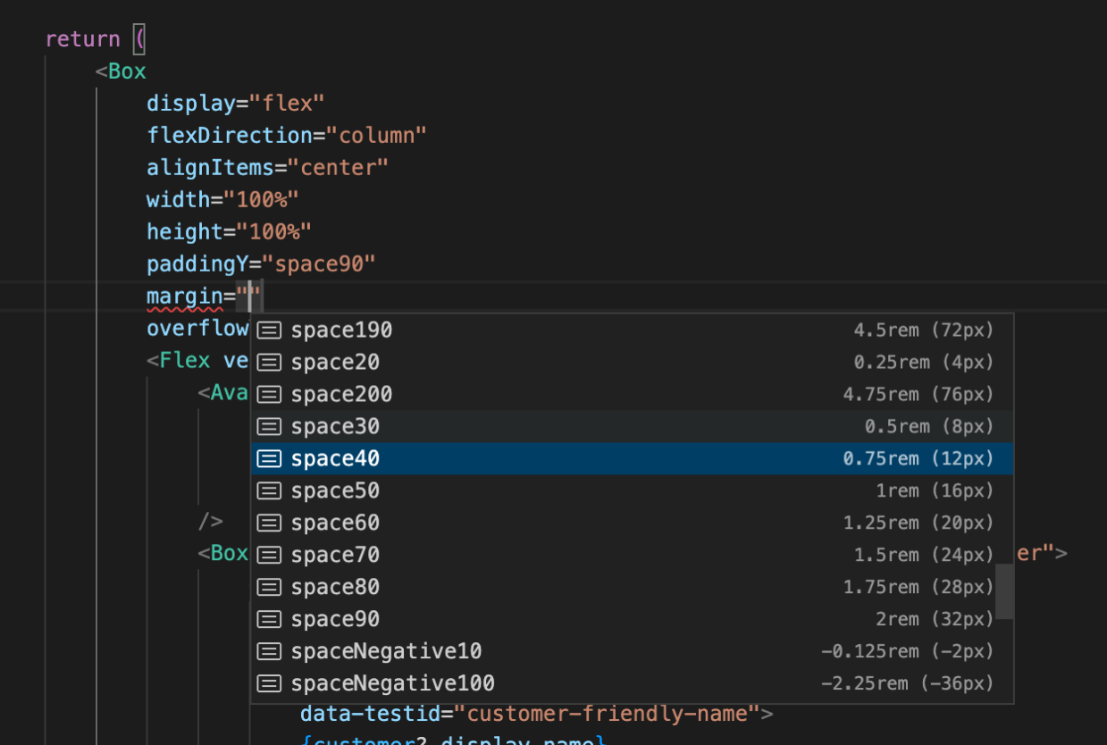 Screenshot of the Paste Intellisense plugin being used in VS Code