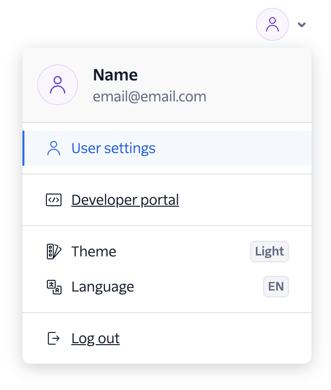 Preview of the Navigation UI Kit components